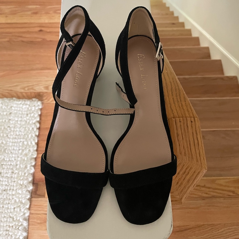 Black Open Toe Heels